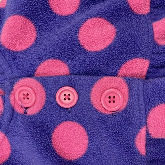 3/$15 Carters Purple And Pink Polka Dot Hooded Fleece Jacket toddlers - Picture 3 of 6